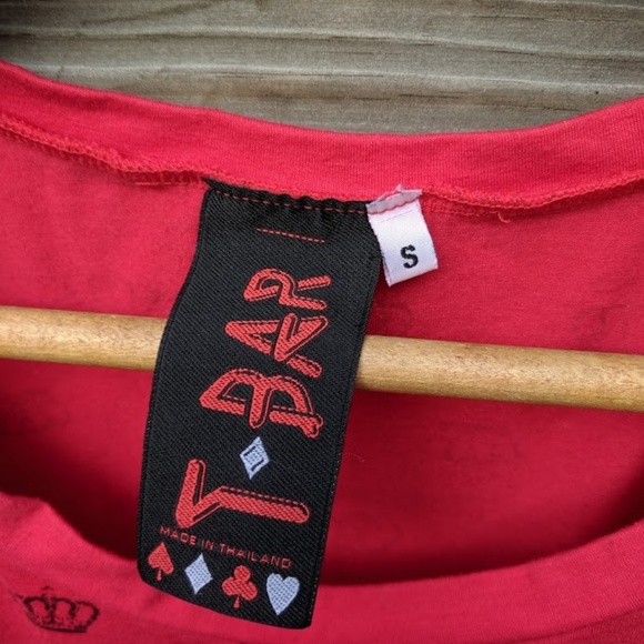 T Bar Red Crown Short Sleeved Shirt Size Small - Picture 4 of 5